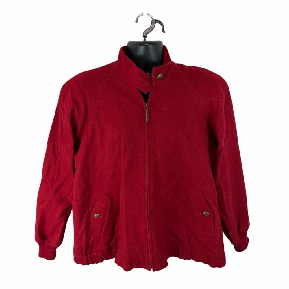 Vintage Pendleton Virgin Wool Bomber Jacket Red Size XL Full Zip Western Casual